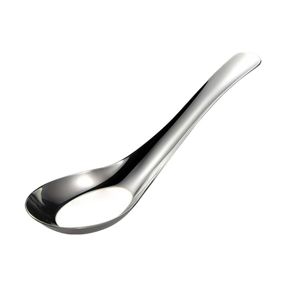 Stainless Steel Ramen Soup Spoon,1.69X5.9inch Wide Short Handle Spoon for Cereal Dessert, Metal Dinner Spoon for Bouillon Wonton Broth, Heavy Duty Tableware for Home Kitchen & Restaurant