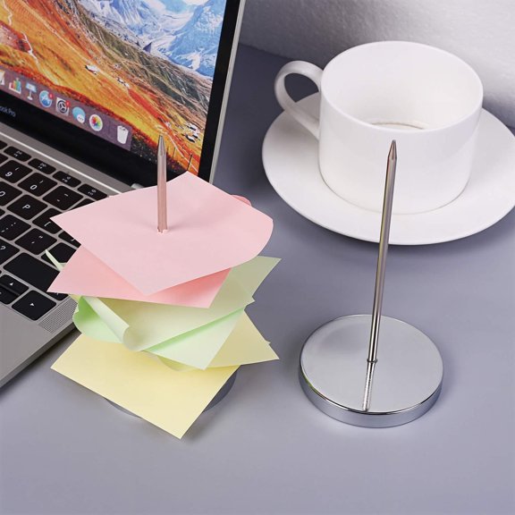 Stainless Steel Receipt Holder & Ticket Stabber,Desk Receipt Holder,Sturdy Rust-proof Receipt Spike,Bill Fork,Check Spindle - Perfect for Office,Home,Restaurant,2.8x5.5 inch (Silver)