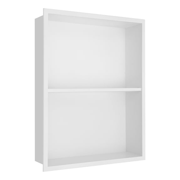 Stainless Steel Recessed Shower Niche, Wall-mounted, White, for Bathrooms, Living Rooms, Bedrooms, Toilets, Balconies, Entrances, and Kitchens in Homes, Apartments, and More