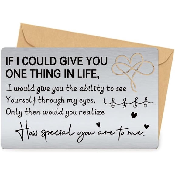 Stainless Steel Rectangle 201 Stainless Steel Custom Thermal Transfer Wallet Card with Kraft Paper Envelopes Word Card: 85x55x0.5mm 1pc; Envelope: 70x100x0.5mm 1pc