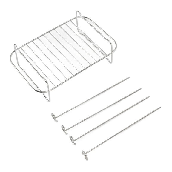Stainless Steel Rectangle Double Layer Fry Rack Accessory for 8QT Dual Basket Air Fryer