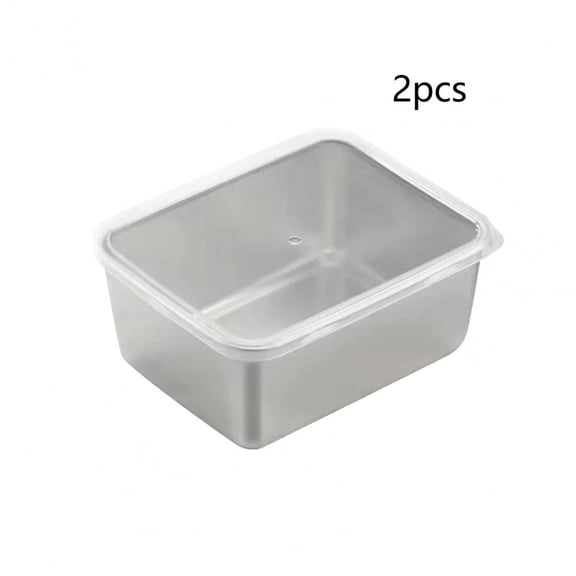 Stainless Steel Rectangle Tray Large Capacity Metal Food Serving Plate Rice Noodle Pan Home Lunch Bento Dishes Storage Organizer