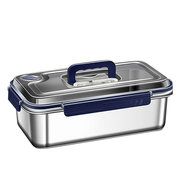 Stainless Steel Rectangular Kimchi Food Storage Container 30.5x11.5x15cm