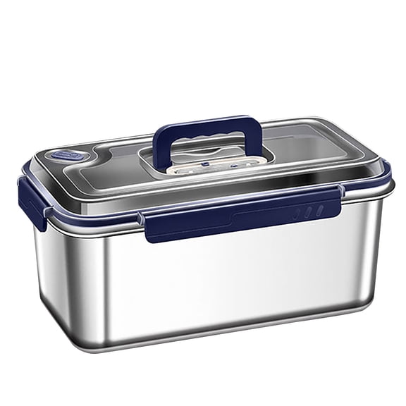 Stainless Steel Rectangular Kimchi Food Storage Container 30.5x15.5x15cm