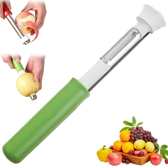 Stainless Steel Red Bell Pepper Seed Corer, 2 in 1 Apple Corer and Peeler Tool, Multi-Purpose Apple Corers for Home Kitchen, Vegetable Fruit Kitchen Gadget for Bell Peppers, Apples, Pears