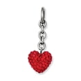 thumbnail image 1 of Stainless Steel Red CZ Heart Interchangeable Charm Pendant, 1 of 2