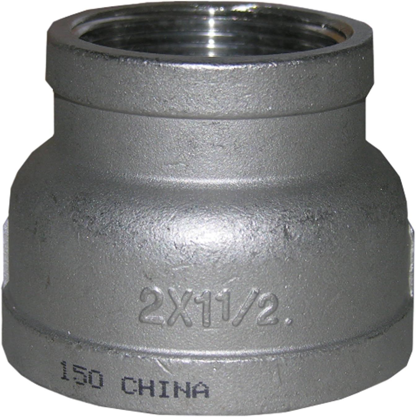 Stainless Steel Reducer With 2Inch Female Pipe Thread And 1 1/2Inch