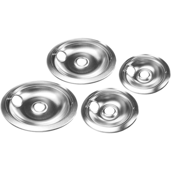 Stainless Steel Reflector Bowls Universal Drip Pan Kits Gas Stove Burner Rings for (4 Pack)