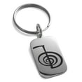 thumbnail image 1 of Stainless Steel Reiki Cho Ku Rei Power Engraved Small Rectangle Dog Tag Charm Keychain Keyring, 1 of 1