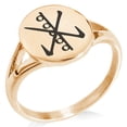 thumbnail image 1 of Stainless Steel Reiki Rama Bonding Minimalist Oval Top Polished Statement Signet Ring, 1 of 1
