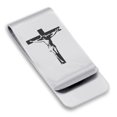 thumbnail image 1 of Stainless Steel Religious Cross Crucifix Classic Slim Money Clip Credit Card Holder, 1 of 2
