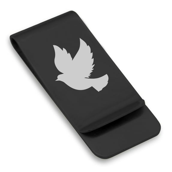 Stainless Steel Religious Dove Classic Slim Money Clip Credit Card Holder