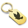 thumbnail image 1 of Stainless Steel Religious Dove Dog Tag Keychain Circle Ring, 1 of 2
