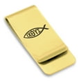 thumbnail image 1 of Stainless Steel Religious Ichthus Fish Classic Slim Money Clip Credit Card Holder, 1 of 2