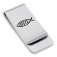 thumbnail image 1 of Stainless Steel Religious Ichthus Fish Classic Slim Money Clip Credit Card Holder, 1 of 2