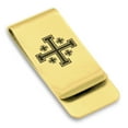 thumbnail image 1 of Stainless Steel Religious Jerusalem Cross Classic Slim Money Clip Credit Card Holder, 1 of 2
