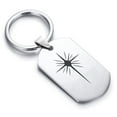 thumbnail image 1 of Stainless Steel Religious Star of Bethlehem Dog Tag Keychain Circle Ring, 1 of 2