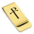 thumbnail image 1 of Stainless Steel Religious Staurogram Classic Slim Money Clip Credit Card Holder, 1 of 2