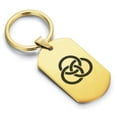 thumbnail image 1 of Stainless Steel Religious Trinity Borromean Rings Dog Tag Keychain Circle Ring, 1 of 2