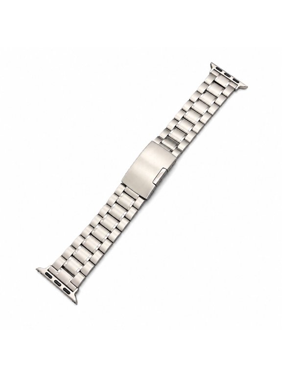 Stainless Steel Replacement Band with Clasp Compatible with Apple Watch 40mm, Silver