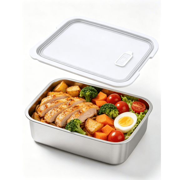 Stainless Steel Replacement Inner Container, 6.3 Cup Removable Liner for Electric Lunch Box
