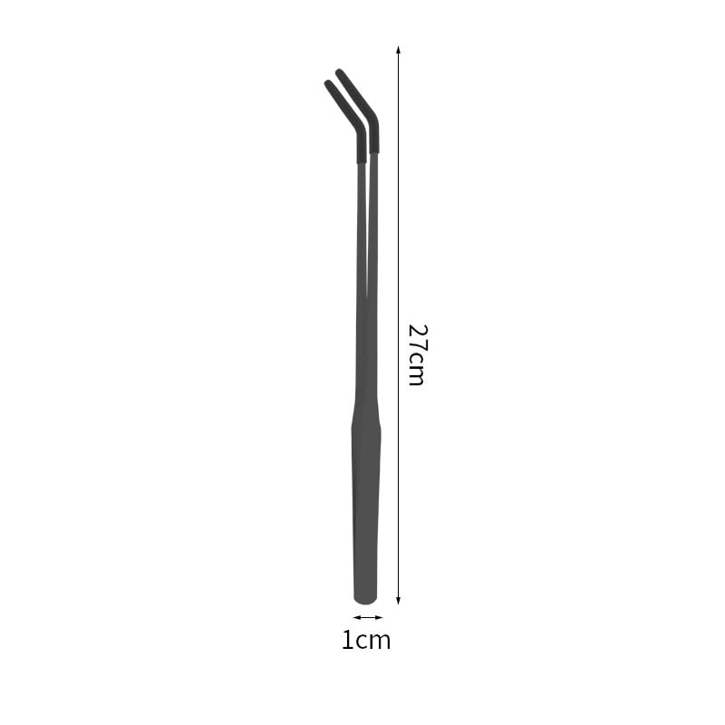 Curated visual reference: Gallery Detail: Stainless Steel Reptile With Rubber Tip Feeding Tongs Aquarium Tweezers