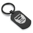 thumbnail image 1 of Stainless Steel Respect the Beard Dog Tag Keychain Circle Ring, 1 of 2