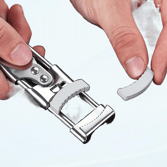 Stainless Steel Retractable Can Opener Creative Capper, Automatic Lock Slot Convenient Cap Opening Operation, Non-slip Toothed Grip Multifunctional Bottle Opener