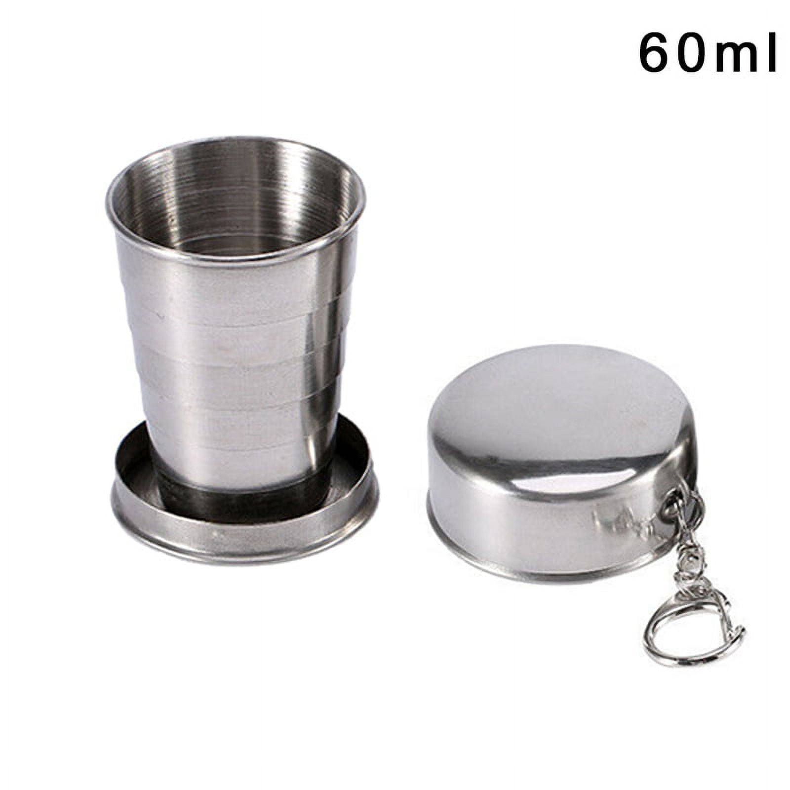 Engravable 2 oz. Stainless Steel Collapsible Cup