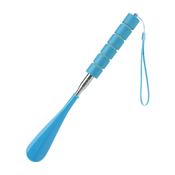 Stainless Steel Retractable Shoe Horn with Hanging Hook, Adjustable Length Tool for Easy Shoe Wearing, Assistive Device to Avoid Bending, Ideal for Home and Travel Use