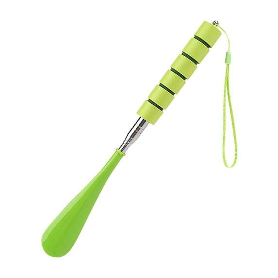 Stainless Steel Retractable Shoe Horn with Hanging Hook, Adjustable Length Tool for Easy Shoe Wearing, Assistive Device to Avoid Bending, Ideal for Home and Travel Use