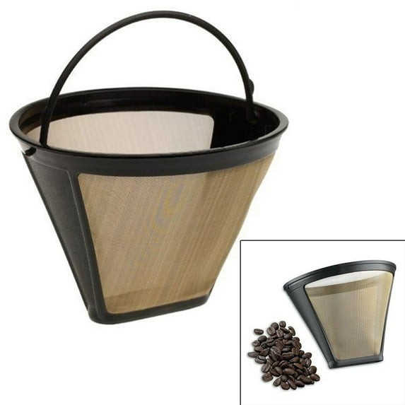 Stainless Steel Reusable #4 Cone Shape Permanent Coffee Filter Mesh Basket