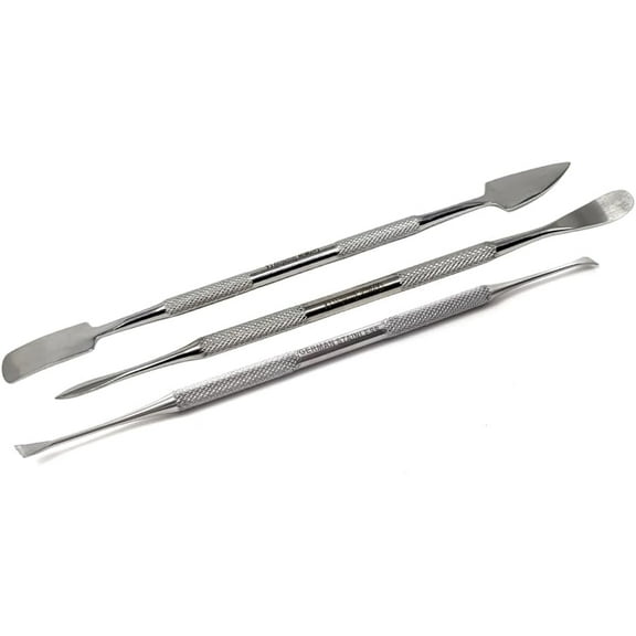 Stainless Steel Reusable Clay Tools Professional Carving Modeling Tool Set Pottery Tool Kit Stainless Steel Double Ended Spatula Set - Set of 4