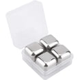 thumbnail image 1 of Stainless Steel Reusable Ice Cube Whiskey Stones Set, 0.9 Inch Chilling Cubes Stones Whiskey Rocks Chill Rocks for Wine Beer,(4 pcs), 1 of 5