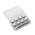 thumbnail image 1 of Stainless Steel Reusable Ice Cubes,8PCS Metal Ice Cubes Set with Tongs and Freezer Storage Box, for Chilling Drinks, 1 of 7