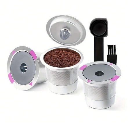 Stainless Steel Reusable K Cup for Keurig Coffee Makers - Universal Compatible Refillable Kcup Coffee Filter for all Keurig Brewers Family(3Pack)