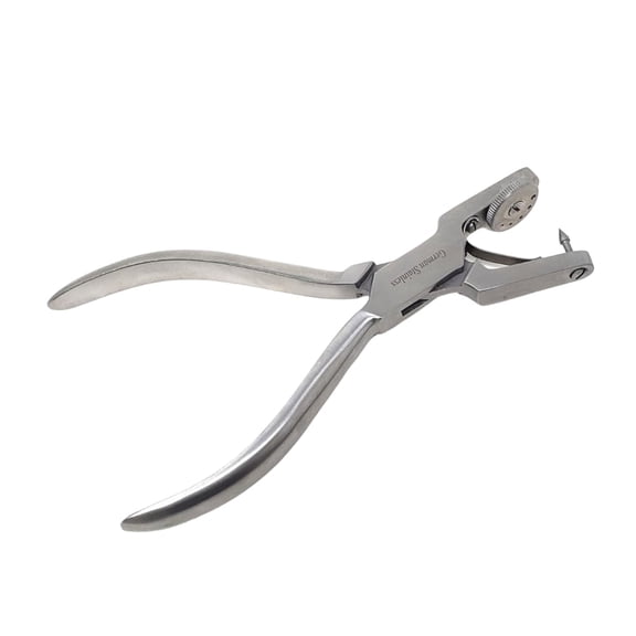 Stainless Steel Revolving Punch Pliers Durable Leather Strap Watch Belt Hole Punch Pliers Tool DIY Home or Craft Projects, Heavy Duty Rotary Puncher, Multi-Hole Sizes Maker 6.5"