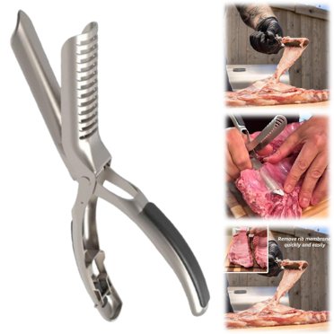 Rib Prep Tool Membrane Remover - Professional Rib Membrane Removal Tool Stainless Steel Grill Gadget With Arc Clamp Non Slip Grip For Bbq Prep