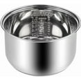thumbnail image 1 of Stainless Steel Rice Cooker, Inner Pot Round Rice Cooker Replacement Pot,,Compatible for Multi-Cooker Replacement Inner Po 304 Stainless Steel Rice Cooker Inner Bowl, 1 of 5