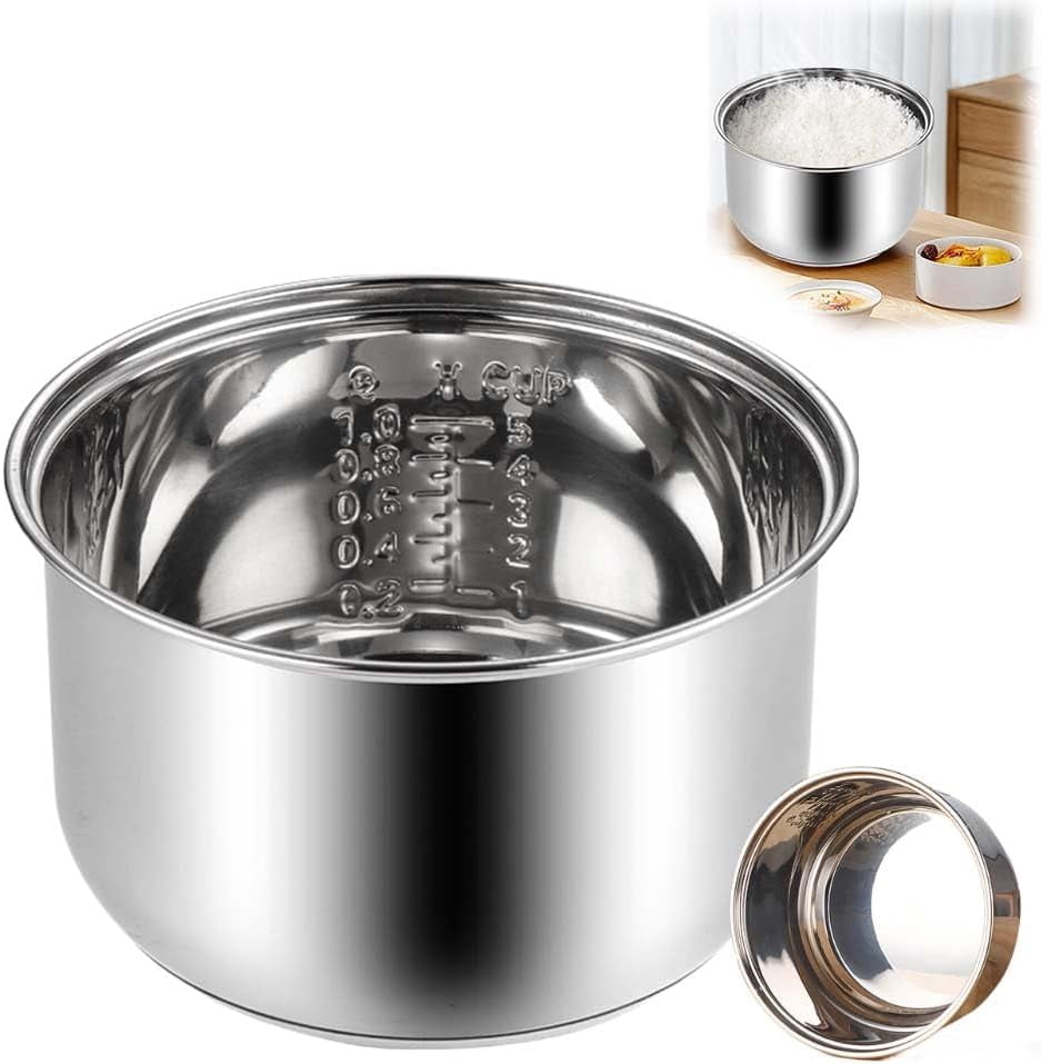 Individual Rice Pots Stainless Steel Rice Cooker, Inner Pot Round Rice Cooker Replacement ...