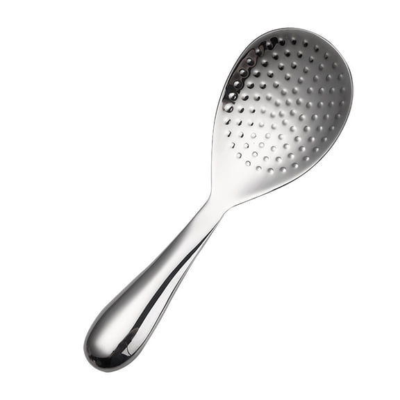 Stainless Steel Rice Paddle, 8.1-Inch Nonstick Rice Serving Spoon with Textured Face and Hanging Handle, Silver Kitchen Utensil
