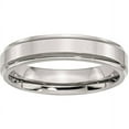thumbnail image 1 of Stainless Steel Ridged-Edge 5mm Polished Band, Available in Multiple Sizes, 1 of 9