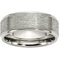 thumbnail image 1 of Stainless Steel Ridged Edge 8mm Brushed and Polished Band, 1 of 9
