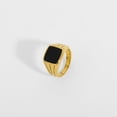 thumbnail image 1 of Unisex Stainless Steel Ring 18K Gold Plated Band 316L Titanium Steel Jewelry Ethnic Retro Pattern Souvenir Art, 1 of 2