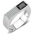 thumbnail image 1 of Stainless Steel Ring AAA GRD CZ Black Diamond DA252 for Men Style High, 1 of 5