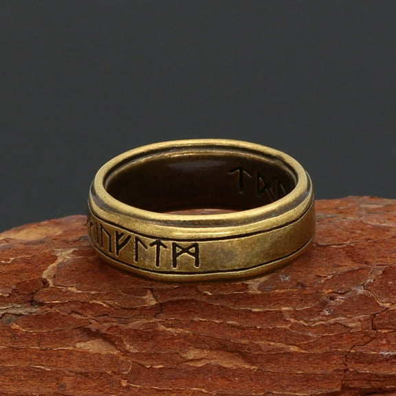 Stainless Steel Ring Ancient Bronze Size 8 9 10 11 12 Stylish Simple Personality Accessories Ring Stylish Ring