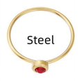 thumbnail image 1 of Womens Stainless Steel Rings With Geometric Design Simple European Personality Rings Drill Decoration Steel Or, 1 of 6