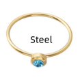 thumbnail image 1 of Womens Stainless Steel Rings With Geometric Design Simple European Personality Rings Drill Decoration Steel Or, 1 of 6