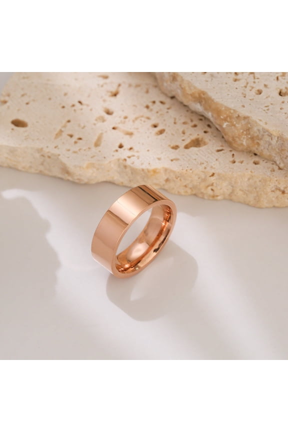 Stainless Steel Ring, Unisex Korean Style Geometric Rings, Metal National Tide Ring for Men and Women