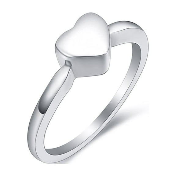 Stainless Steel Ring for Women Heart Cremation Jewelry for Ashes Holder Memorial Urn Ring